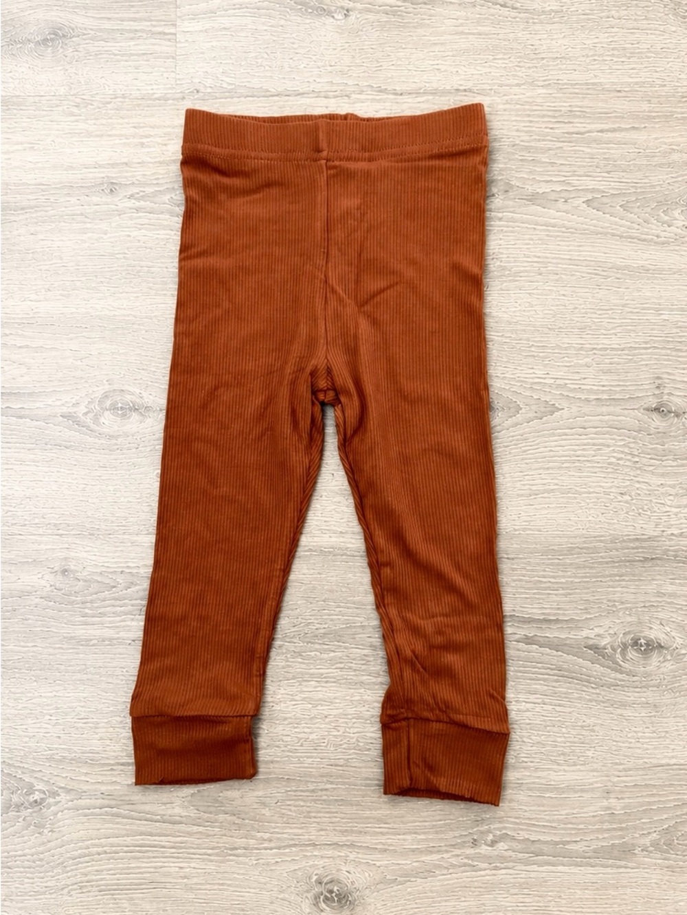 Rebel Bro Ribbed Bamboo Rust Leggings 6-12M NWOT Boutique Baby